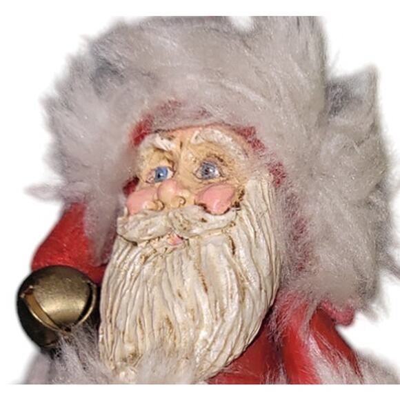5" Vintage Handcrafted Clay Jointed Santa Claus - Picture 3 of 4